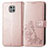 Custodia Portafoglio In Pelle Fiori Cover con Supporto per Motorola Moto G Power (2021) Rosa