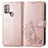 Custodia Portafoglio In Pelle Fiori Cover con Supporto per Motorola Moto G20 Rosa