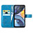Custodia Portafoglio In Pelle Fiori Cover con Supporto per Motorola Moto G22