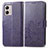 Custodia Portafoglio In Pelle Fiori Cover con Supporto per Motorola Moto G53j 5G Viola