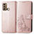 Custodia Portafoglio In Pelle Fiori Cover con Supporto per Motorola Moto G60 Rosa