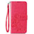 Custodia Portafoglio In Pelle Fiori Cover con Supporto per Motorola Moto One Fusion Plus Rosso