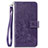 Custodia Portafoglio In Pelle Fiori Cover con Supporto per Motorola Moto One Fusion Plus Viola