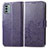 Custodia Portafoglio In Pelle Fiori Cover con Supporto per Nokia G22 Viola