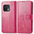 Custodia Portafoglio In Pelle Fiori Cover con Supporto per OnePlus 10 Pro 5G Rosa Caldo