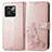 Custodia Portafoglio In Pelle Fiori Cover con Supporto per OnePlus 10T 5G Oro Rosa