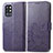 Custodia Portafoglio In Pelle Fiori Cover con Supporto per OnePlus 9R 5G Viola