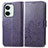 Custodia Portafoglio In Pelle Fiori Cover con Supporto per OnePlus Nord 3 5G Viola