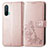 Custodia Portafoglio In Pelle Fiori Cover con Supporto per OnePlus Nord CE 5G Oro Rosa