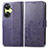 Custodia Portafoglio In Pelle Fiori Cover con Supporto per OnePlus Nord N30 5G Viola