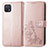 Custodia Portafoglio In Pelle Fiori Cover con Supporto per Oppo A16e Rosa