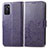 Custodia Portafoglio In Pelle Fiori Cover con Supporto per Oppo A55S 5G Viola