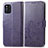 Custodia Portafoglio In Pelle Fiori Cover con Supporto per Oppo Find X3 Pro 5G Viola