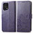 Custodia Portafoglio In Pelle Fiori Cover con Supporto per Oppo Find X5 Pro 5G Viola