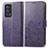 Custodia Portafoglio In Pelle Fiori Cover con Supporto per Oppo Reno6 Pro+ Plus 5G Viola