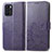 Custodia Portafoglio In Pelle Fiori Cover con Supporto per Oppo Reno6 Z 5G Viola