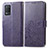 Custodia Portafoglio In Pelle Fiori Cover con Supporto per Realme 8 5G Viola