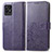 Custodia Portafoglio In Pelle Fiori Cover con Supporto per Realme 8i Viola