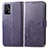 Custodia Portafoglio In Pelle Fiori Cover con Supporto per Realme GT 5G Viola