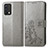 Custodia Portafoglio In Pelle Fiori Cover con Supporto per Realme GT Master 5G Grigio