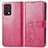 Custodia Portafoglio In Pelle Fiori Cover con Supporto per Realme GT Master 5G Rosa Caldo