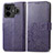 Custodia Portafoglio In Pelle Fiori Cover con Supporto per Realme GT Neo5 240W 5G Viola