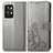 Custodia Portafoglio In Pelle Fiori Cover con Supporto per Realme GT2 Pro 5G Grigio