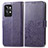 Custodia Portafoglio In Pelle Fiori Cover con Supporto per Realme GT2 Pro 5G Viola