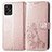 Custodia Portafoglio In Pelle Fiori Cover con Supporto per Realme Narzo 50 4G Oro Rosa