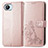 Custodia Portafoglio In Pelle Fiori Cover con Supporto per Realme Narzo 50i Prime Oro Rosa