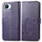 Custodia Portafoglio In Pelle Fiori Cover con Supporto per Realme Narzo 50i Prime Viola