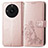 Custodia Portafoglio In Pelle Fiori Cover con Supporto per Realme Narzo 60 Pro 5G Oro Rosa