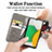 Custodia Portafoglio In Pelle Fiori Cover con Supporto per Samsung Galaxy A03 Core