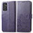 Custodia Portafoglio In Pelle Fiori Cover con Supporto per Samsung Galaxy A05s Viola