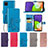 Custodia Portafoglio In Pelle Fiori Cover con Supporto per Samsung Galaxy A22 4G