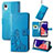 Custodia Portafoglio In Pelle Fiori Cover con Supporto per Samsung Galaxy A22 5G SC-56B