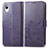 Custodia Portafoglio In Pelle Fiori Cover con Supporto per Samsung Galaxy A22 5G SC-56B Viola