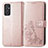 Custodia Portafoglio In Pelle Fiori Cover con Supporto per Samsung Galaxy A24 4G Rosa