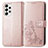 Custodia Portafoglio In Pelle Fiori Cover con Supporto per Samsung Galaxy A53 5G Rosa