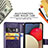 Custodia Portafoglio In Pelle Fiori Cover con Supporto per Samsung Galaxy F02S SM-E025F
