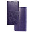 Custodia Portafoglio In Pelle Fiori Cover con Supporto per Samsung Galaxy F02S SM-E025F