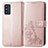 Custodia Portafoglio In Pelle Fiori Cover con Supporto per Samsung Galaxy F52 5G Rosa