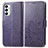 Custodia Portafoglio In Pelle Fiori Cover con Supporto per Samsung Galaxy M23 5G Viola