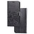 Custodia Portafoglio In Pelle Fiori Cover con Supporto per Samsung Galaxy S20 Plus 5G Nero