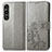 Custodia Portafoglio In Pelle Fiori Cover con Supporto per Sony Xperia 1 V