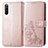 Custodia Portafoglio In Pelle Fiori Cover con Supporto per Sony Xperia 10 III Lite Rosa