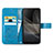 Custodia Portafoglio In Pelle Fiori Cover con Supporto per Sony Xperia Ace II SO-41B