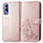 Custodia Portafoglio In Pelle Fiori Cover con Supporto per Vivo iQOO Z3 5G Rosa