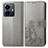 Custodia Portafoglio In Pelle Fiori Cover con Supporto per Vivo iQOO Z6 Lite 5G Grigio