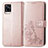 Custodia Portafoglio In Pelle Fiori Cover con Supporto per Vivo V20 Rosa